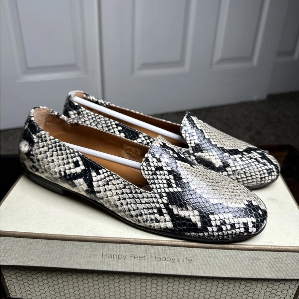 Ukies Snakeskin Python Flats US 8 Loafers Real Snake Leather Soles Nano Gel